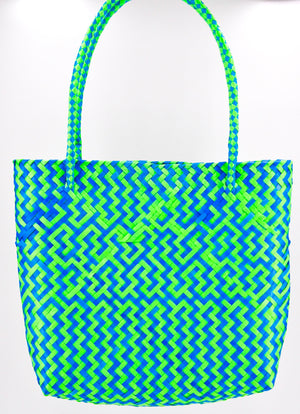 The “Mexicana” Bag in Neon Green/Blue