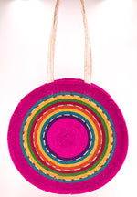 Palm Leaf Round (Hot Pink)- Long Handle
