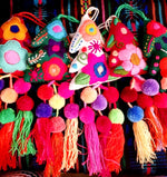 Embroidered Tree Tassels (multi colored)